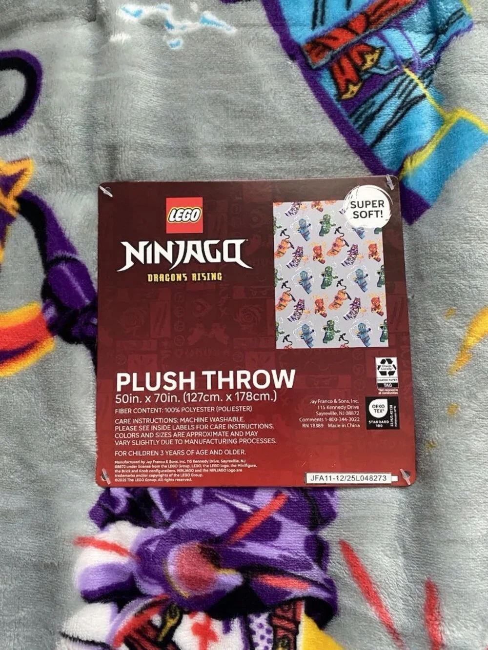 LEGO Ninjago Dragons Rising Plush Throw Blanket 50